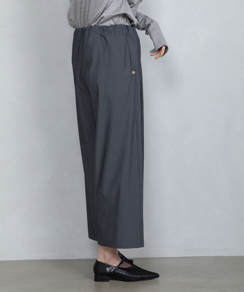 MARECHAL TERRE パンツ ウエストギャザーワイドパンツ