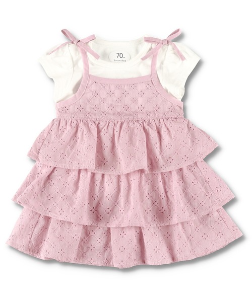 カットワークレースワンピース ｔシャツセット