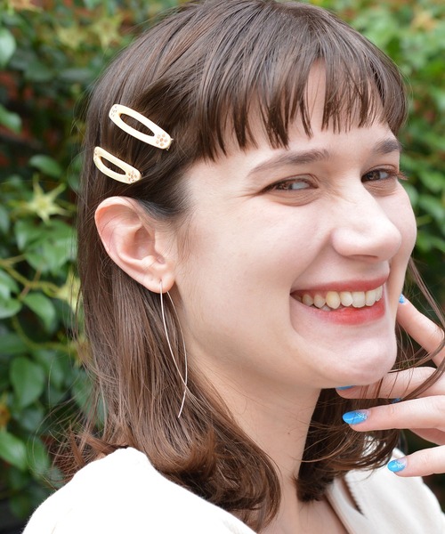 styiro（スタイロ） ヘアピン フラワーフレームダボピン2個セット/巾着