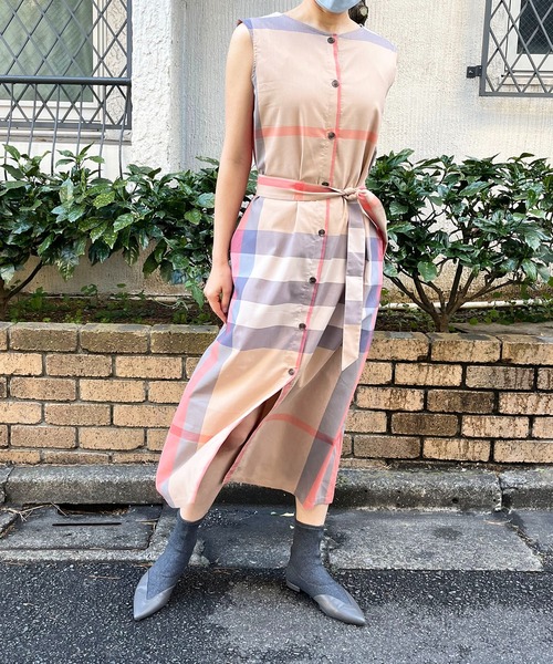 Jewelobe ワンピース マルチウェイビッグチェックワンピース