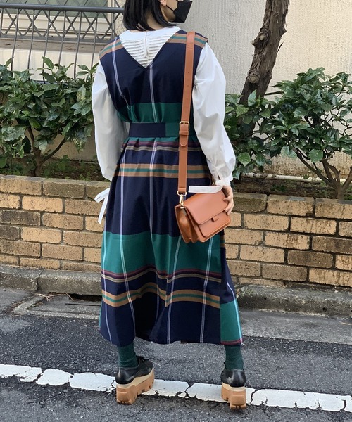 Jewelobe ワンピース マルチウェイビッグチェックワンピース