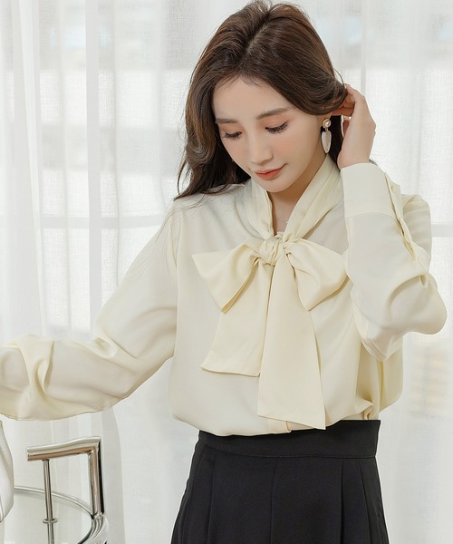 ブラウス シャツ 2WAYボウタイブラウス「ROBE SUPERIOR CLOSET」 レディース STORYコラボ》2WAYボウタイブラウス《ROBE SUPERIOR CLOSET