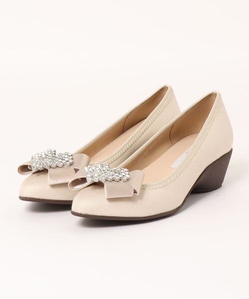 Bridget Birkin パンプス 「Bridget walk」ハートビジューリボン