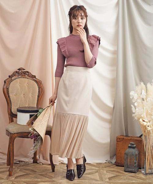 NOELA（ノエラ） スカート プリーツ切替マーメイドスカート : ZOZOTOWN