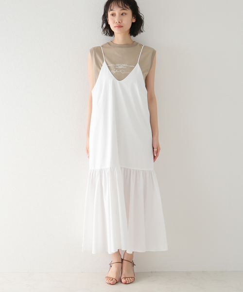 plage ワンピース 【R'IAM】ペプラム キャミワンピース plage ワンピース 【R'IAM】ペプラム キャミワンピース