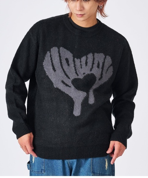 SRIXON レクサス　メンズセーター ブラック　美品 RE730 セーター ニット モヘアタッチクルーネックニット ビッグ