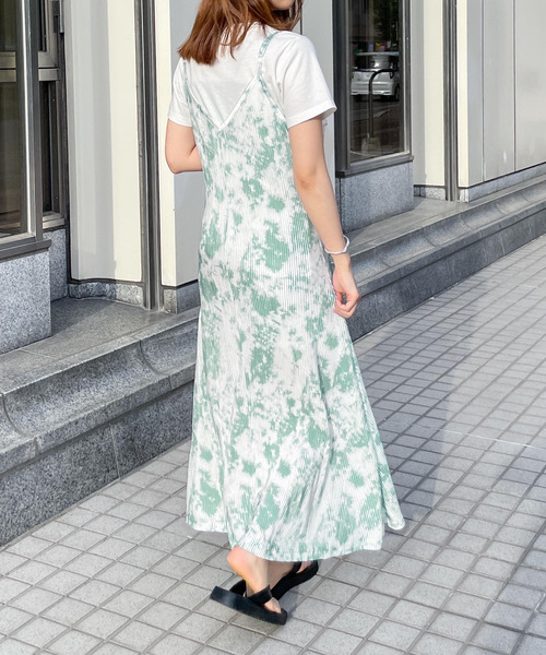 マーブル柄 ロング キャミソールワンピース★かわいい セクシー ワンピース マーブルキャミワンピース : ZOZOTOWN Yahoo!店