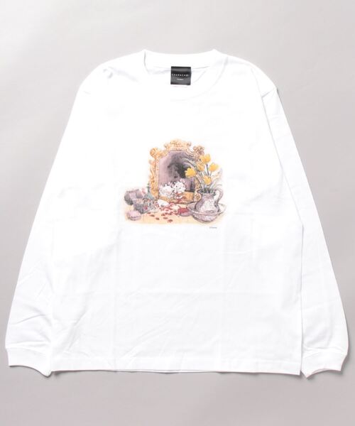 tシャツ Disney/TheAristocats/おしゃれキャット/マリー/ロングスリーブTシャツ/ホワイト/イラスト/キャラクター レディース キャラチョイ tシャツ Disney/TheAristocats/おしゃれキャット
