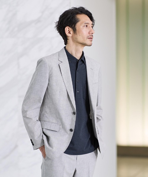 ジャケット テーラードジャケット 「抗菌防臭」COOL DOTS（R）ドビープリント ジャケット メンズの画像