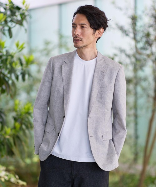 ジャケット テーラードジャケット 「抗菌防臭」COOL DOTS（R）ドビープリント ジャケット メンズの画像