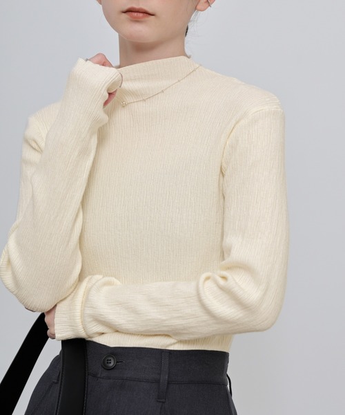 select MOCA（セレクトモカ） tシャツ 「6色展開」ニュアンスリブプチ