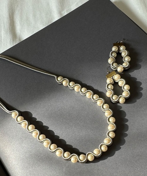 ピアス 「STELLA CIFFON/ステラシフォン」 樹脂パール ラウンドピアス  