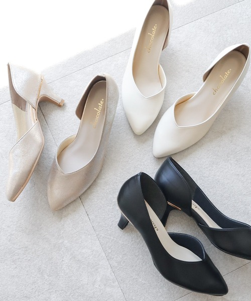 パンプス サイドオープンパンプス「日本製」 : ZOZOTOWN Yahoo!店