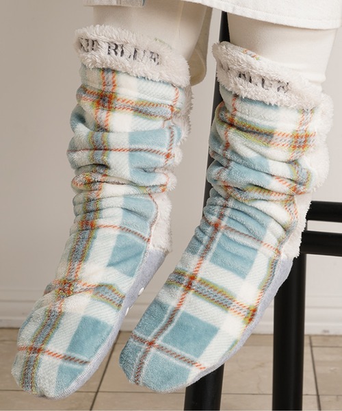 KID BLUE 靴下 キッドブルー -23シャギータータンチェック -ルーム