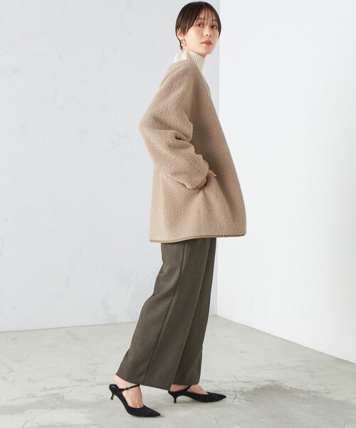 SHIPS（シップス） 「手洗い可能」ボア × フリース リバーシブル