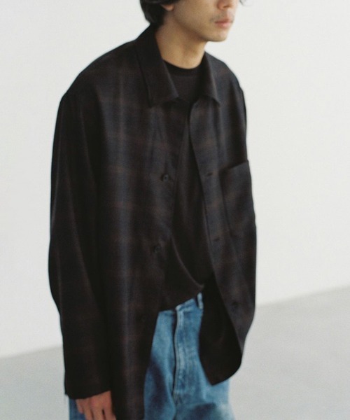トップス LIDNM WOOL MILLED OMBRE SHIRT LIDnM シャツ WOOL MILLED OMBRE SHIRT メンズ : ZOZOTOWN Yahoo