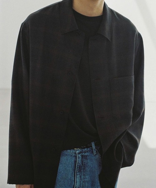 LIDNM WOOL MILLED OMBRE SHIRT　Mサイズ LIDNM WOOL MILLED OMBRE SHIRT Mサイズ