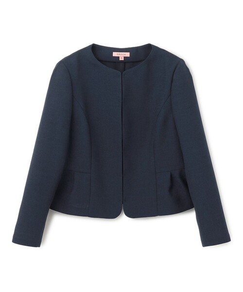 ❤新品❤TOCCA ホワイト ノーカラージャケット M TOCCA ジャケット ノーカラージャケット SUMMER LUCE レディース