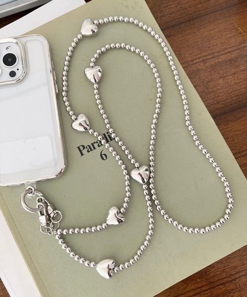   ハートとエレファントのストラップ アルトローズ ALTROSE ストラップ ハート ポーチ 合皮 スマホ