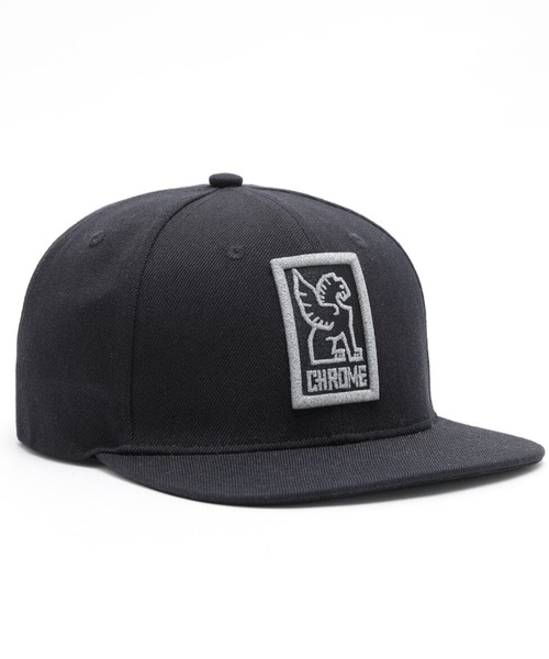 帽子 Black and grey chrome cap CHROME（クローム） uvカット キャップ 帽子 キャップ フラット
