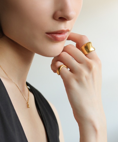 TEN. 指輪 リング 18KGP ディンプルリング レディース メンズ