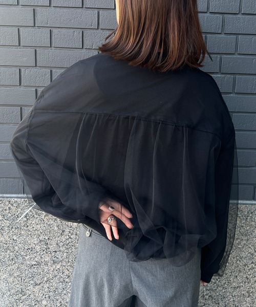 HEILIS ブルゾン アウター ダンボールジップチュールブルゾン