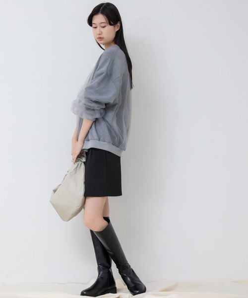 HEILIS ブルゾン アウター ダンボールジップチュールブルゾン
