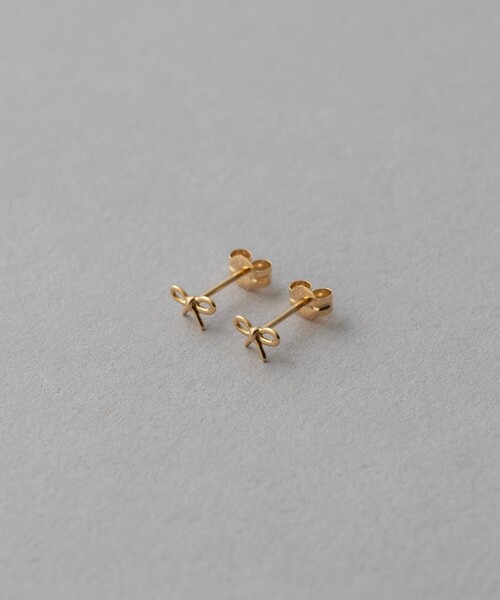 ete ピアス K18YG リボン レディース : ZOZOTOWN Yahoo!店