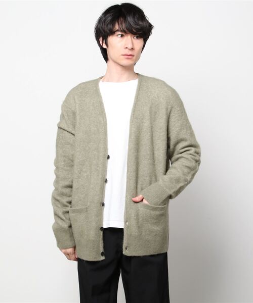 ALLSAINTS」 ニットカーディガン L モスグリーン メンズ : 84751183 