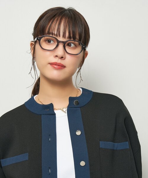 Zoff サングラス 「柴田 ひかりさんコラボ」オーバル型 フリップ