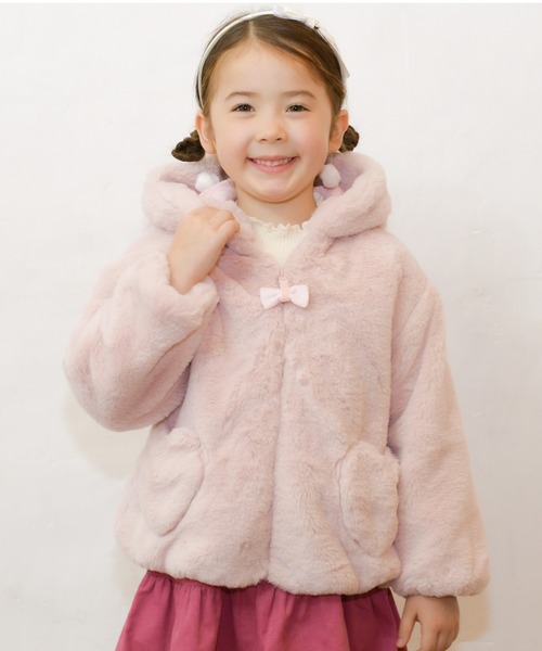 うさ耳ピンクのポンチョ風コート dg637m4_1.jpg