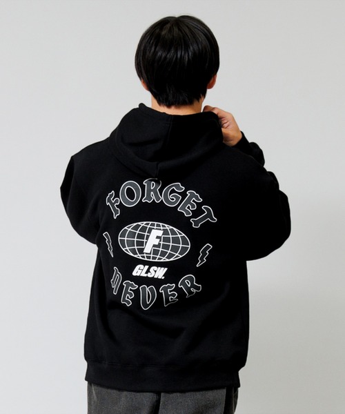 FORGET NEVER パーカー 「GLSW. × FORGET NEVER」CIRCLE LOGO裏起毛