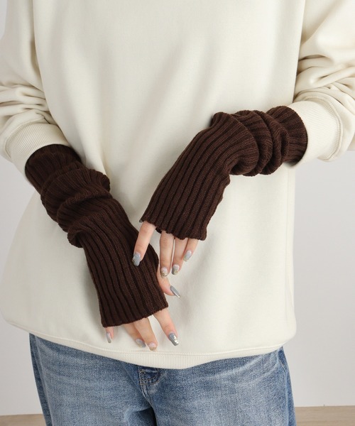 FUNALIVE（ファンアライブ） アームカバー 20色 カラーニット ロング