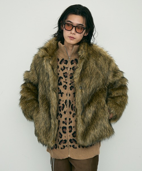 FORME フォルム　ECO FUR BLOUSON エコファーブルゾン Shoowtime ブルゾン アウター Volume eco fur zip up blouson