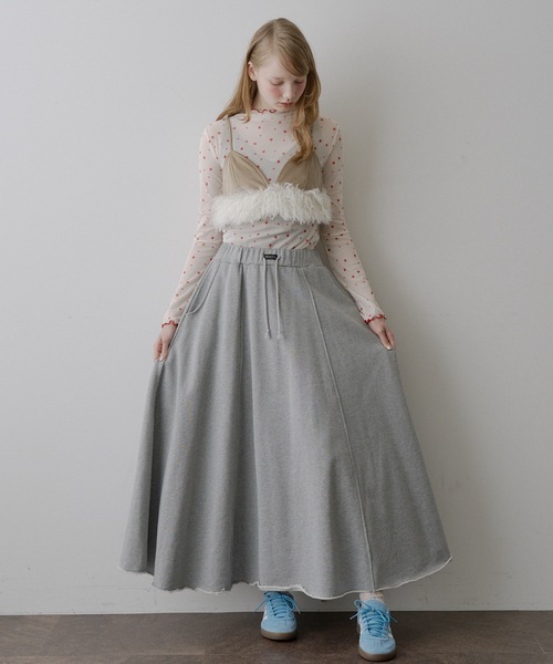 VIOLETTA（ヴィオレッタ） スカート スウェットロングフレアスカート