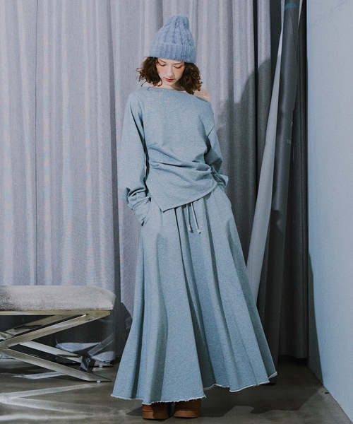 VIOLETTA（ヴィオレッタ） スカート スウェットロングフレアスカート