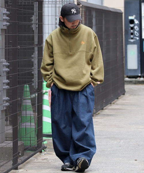 「Java」 スウェットカットソー MEDIUM カーキ メンズ
