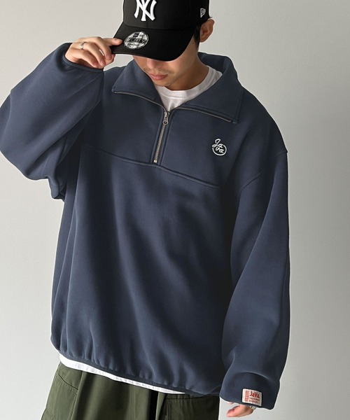 「Java」 スウェットカットソー MEDIUM カーキ メンズ