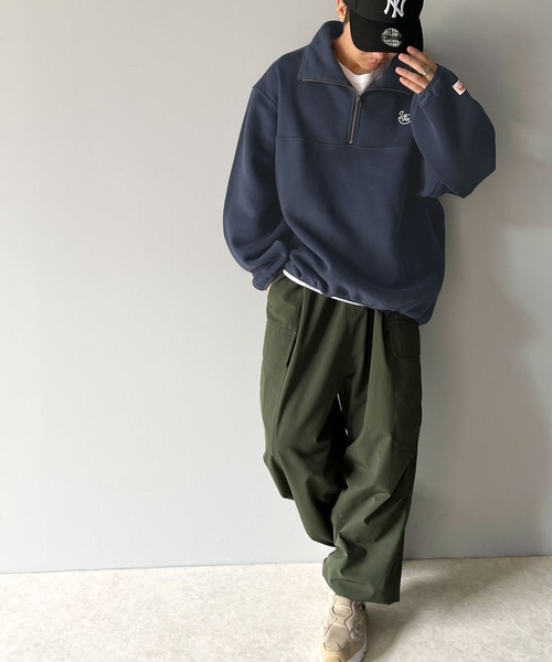 「Java」 スウェットカットソー MEDIUM カーキ メンズ
