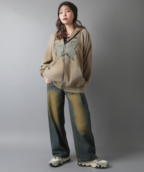 【美品】BB FRILL JUMPER LONG ヴィンテージライクダブルジップフーディ | UNLILL（アンリル
