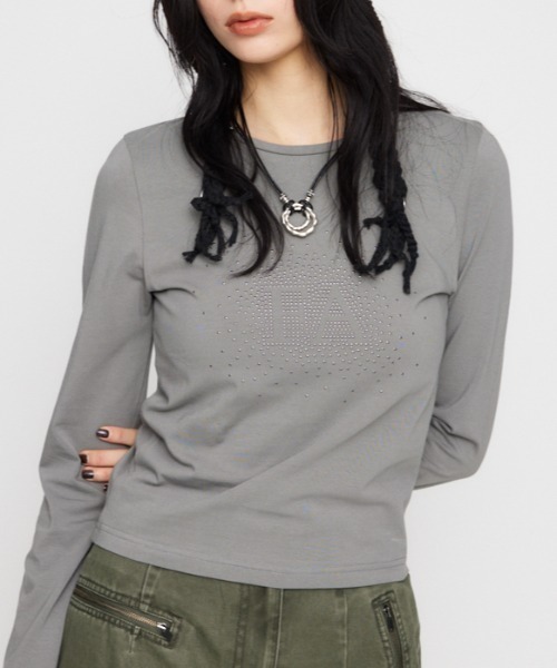 本日で出品終了‼️LAGUA GEM EYELET ZIP CUT トップス LAGUA GEM | EYELET ZIP CUT トップス (Tシャツ・カットソー(長袖