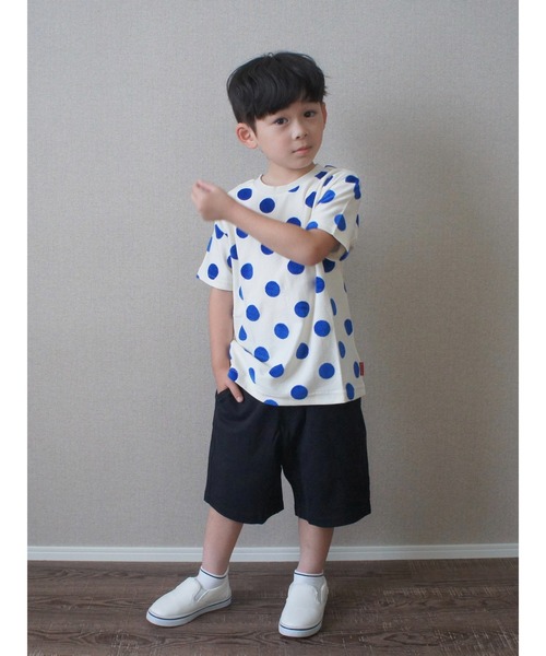 moujonjon（ムージョンジョン） tシャツ 水玉柄半袖Tシャツ キッズ