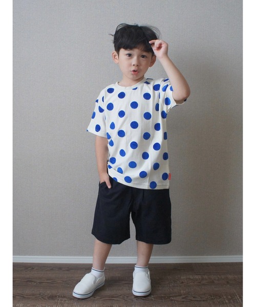 moujonjon（ムージョンジョン） tシャツ 水玉柄半袖Tシャツ キッズ