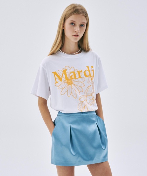 Mardi Mercredi tシャツ TSHIRT TRIPLE FLOWER レディース