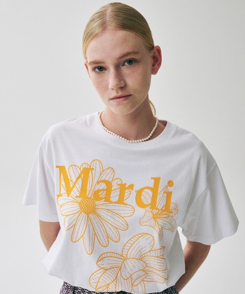 Mardi Mercredi tシャツ TSHIRT TRIPLE FLOWER レディース