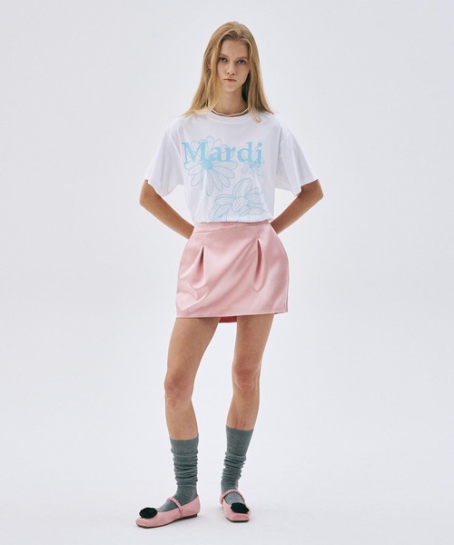 ★MARDI MERCREDI★SLIM TSHIRT TRIPLE FLOWER★大人気★ Mardi Mercredi マルディメクルディ Tシャツ SLIM TSHIRT TRIPLE