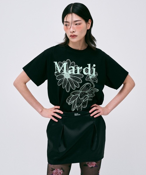 Mardi Mercredi tシャツ TSHIRT TRIPLE FLOWER レディース