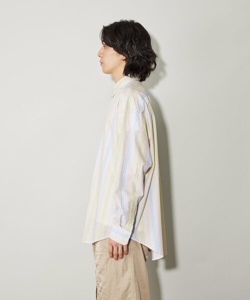 CITEN　ストライプオーバーシャツ　メンズ Sサイズ CITEN シャツ 「CITEN」ストライプオーバーシャツ メンズ