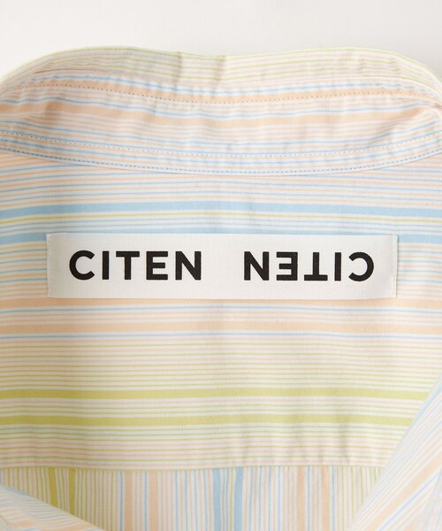 CITENストライプオーバーシャツメンズ Sサイズ
