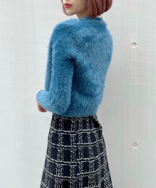 「titty＆Co. PETIT」 ニットカーディガン FREE ブルー レディース_画像4